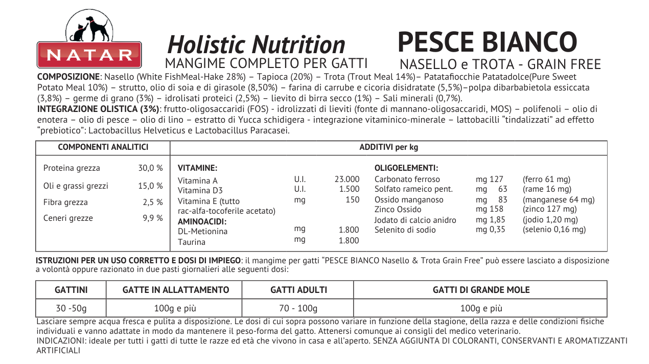 Holistic Nutrition Adult Cat - White Fish
