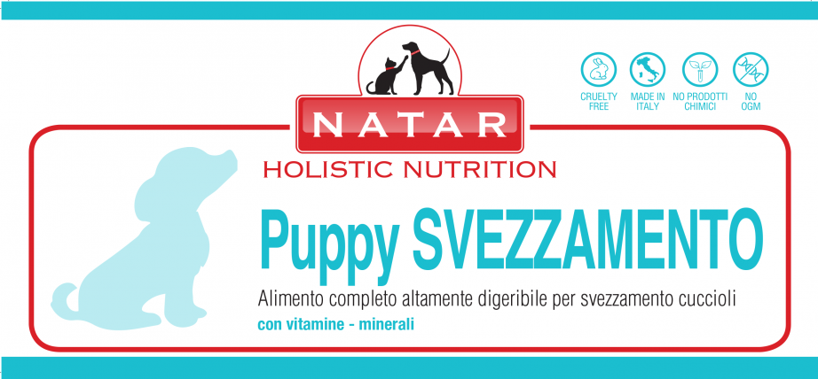 cibo per cani  olistico natar cibo per svezzamento  cuccioli