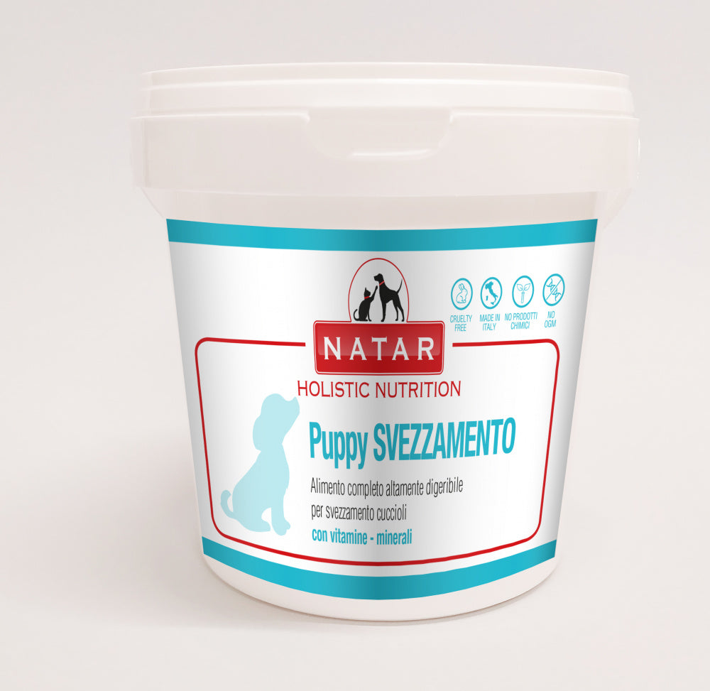 cibo per cani  olistico natar cibo per svezzamento  cuccioli