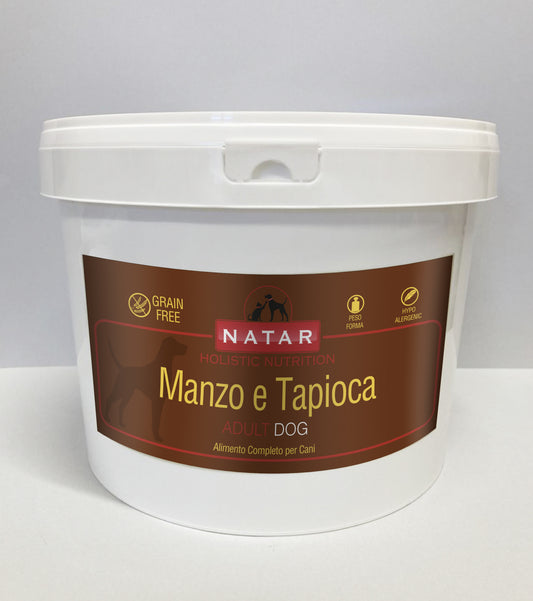 Holistic Nutrition Adult Dog – Manzo e Tapioca – Grain Free