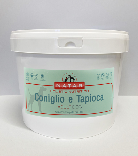 cibo per cani olistico natar cibo per cani adulti coniglio e tapioca 