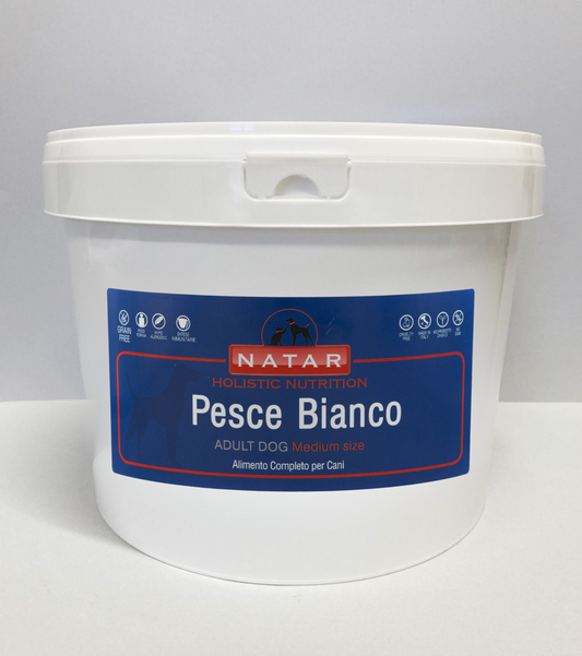 cibo per cani olistico natar cibo per cani adulti pesce bianco 