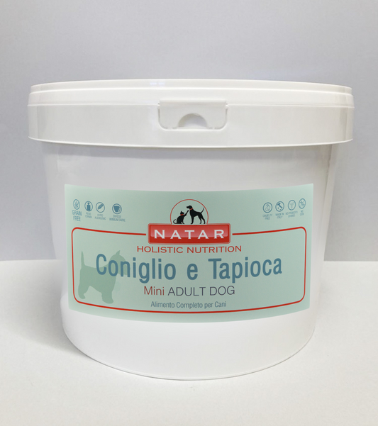 cibo per cani olistico natar cibo per cani adulti coniglio e tapioca 