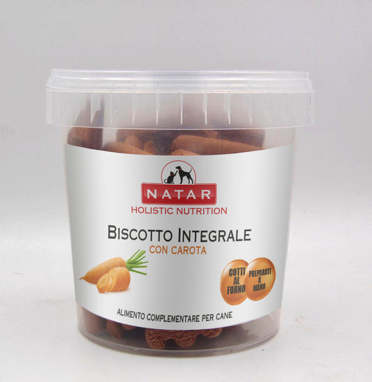 Biscotto integrale per cani con carota