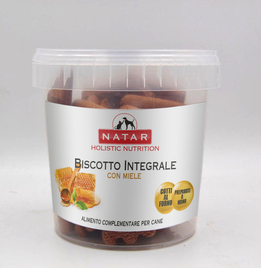 Biscotto integrale per cani con miele