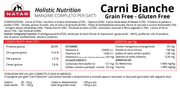 Holistic Nutrition Adult Cat - Carni Bianche - Grain Free